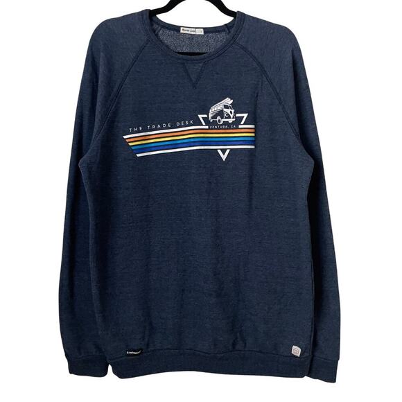 Marine Layer Sweatshirt Mens Large Blue Ventura California Long Sleeve Fleece